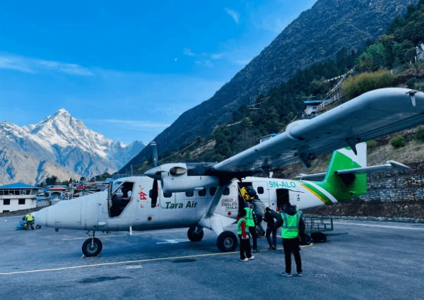 Mountain trail experience during trekking in Nepal