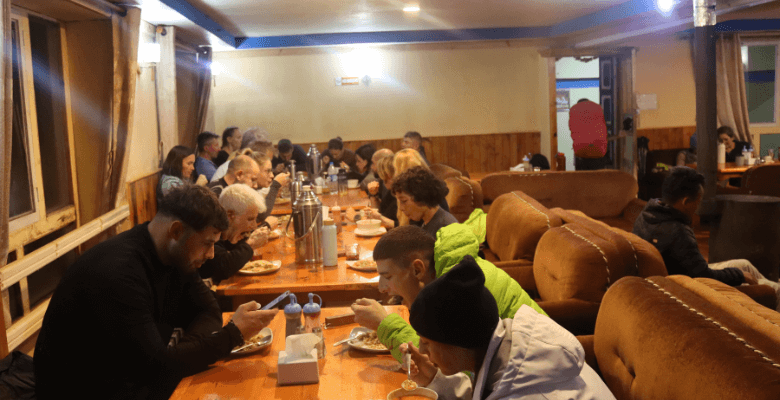 Traditional teahouse along Nepal trekking route
