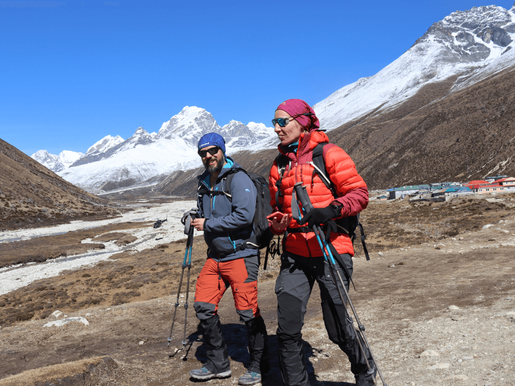 Remote trekking trail in Nepal Himalayas