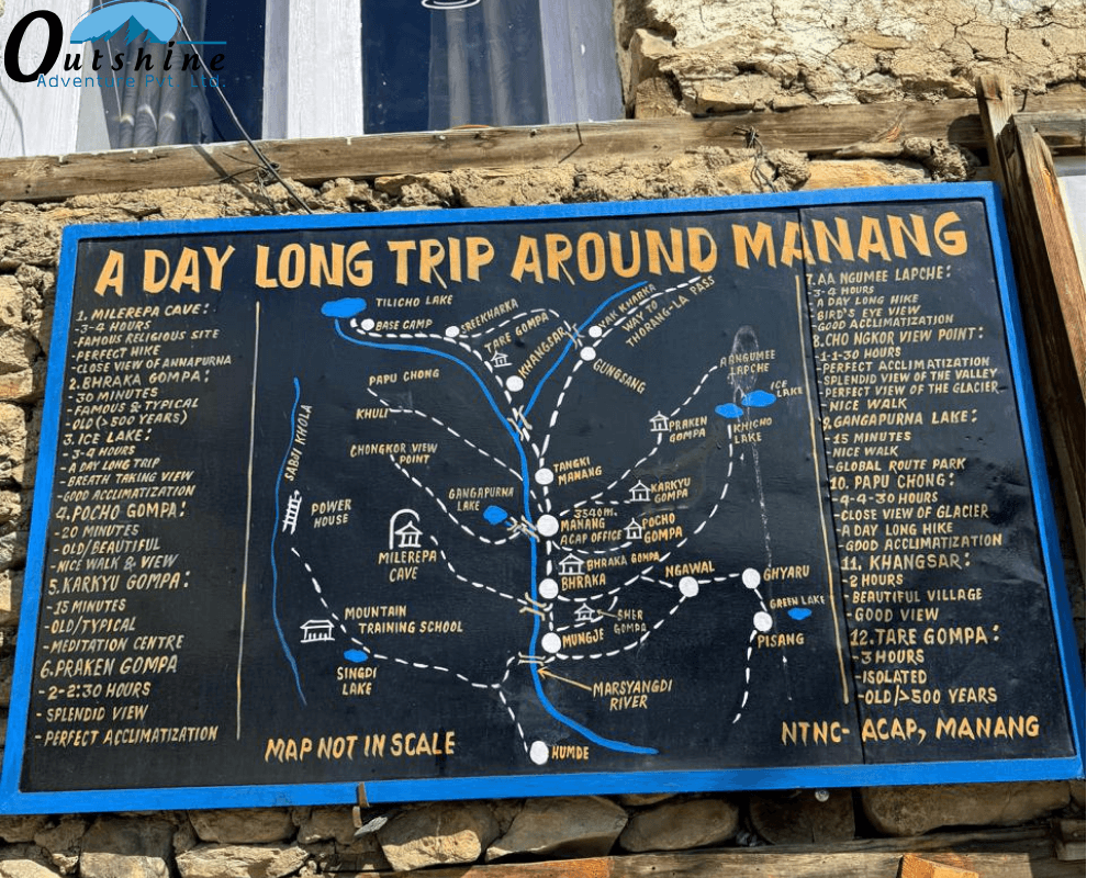 Thorong La Pass 5416m sign in the Annapurna region