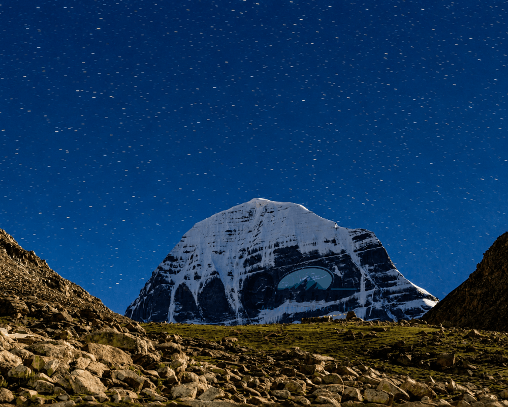 Sacred Mount Kailash north face viewed during Kailash Mansarovar Yatra in Tibet