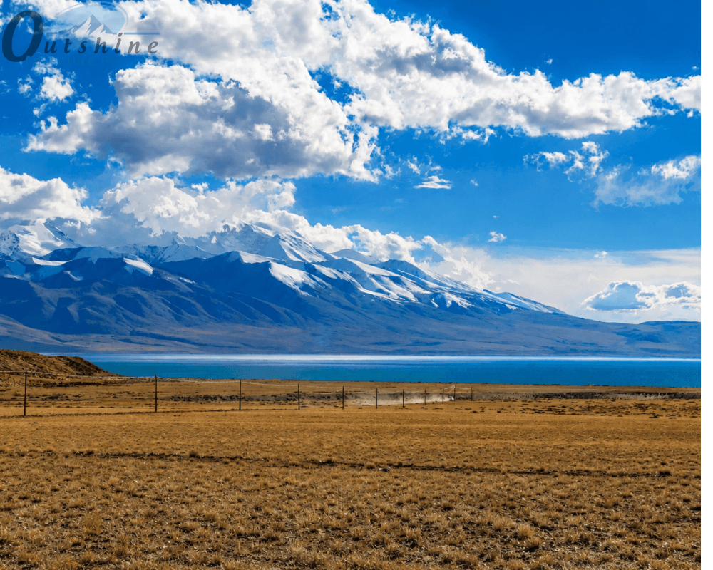 Pilgrims offering prayers on the shores of Lake Mansarovar