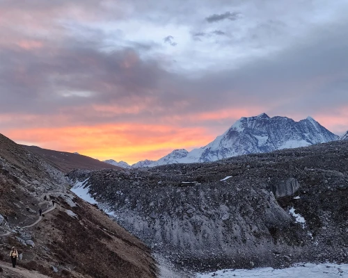 Sunrise In Larke Pass